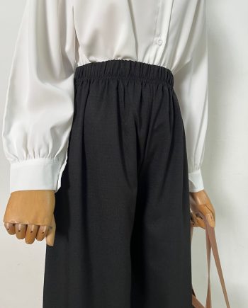 Ironless Cotton Linen Palazzo in Black (2pcs RM99)