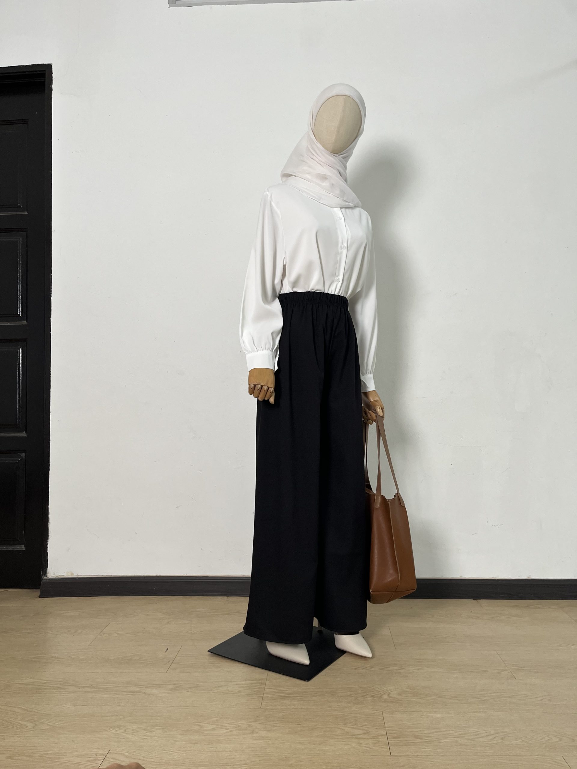 Ironless Cotton Linen Palazzo in Black (2pcs RM99)