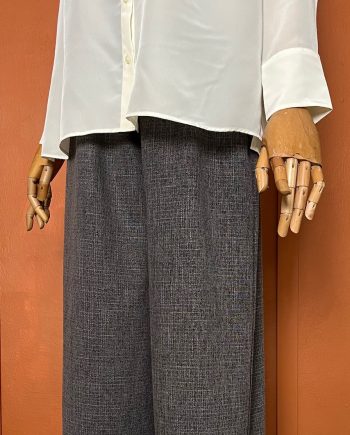 Ironless Cotton Linen Palazzo in Black Grey (2pcs RM99)