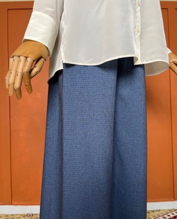 Ironless Cotton Linen Palazzo in Blue Jeans (2pcs RM99)
