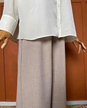 Ironless Cotton Linen Palazzo in Light Brown (2pcs RM99)